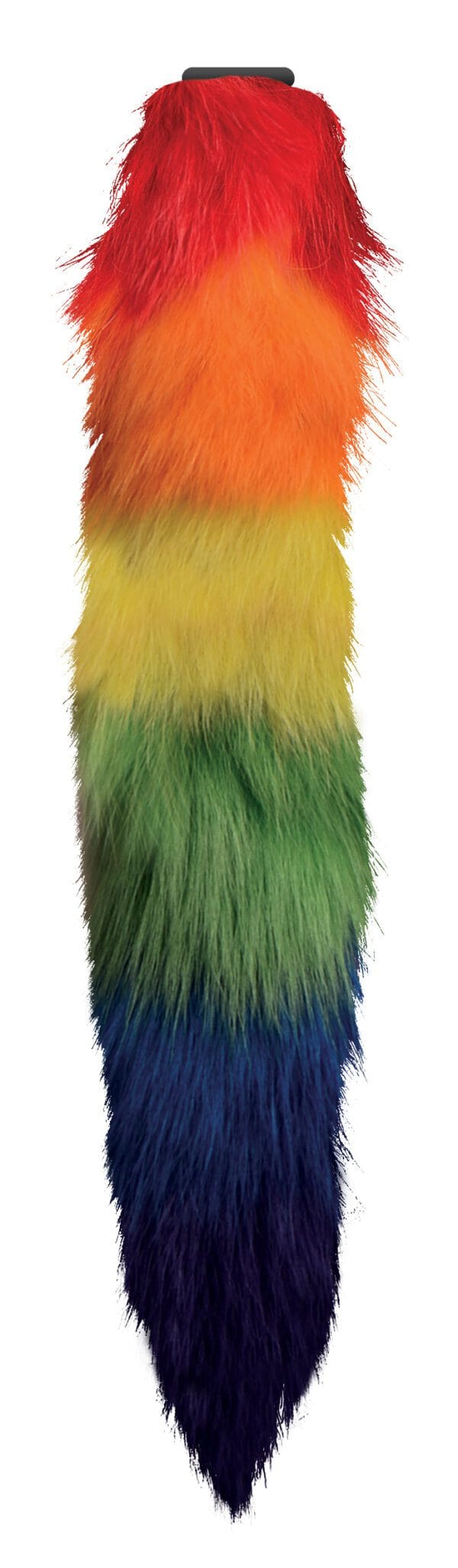 Large Vibrating Anal Plug with Interchangeable Fox Tail - Rainbow Large Vibrating Anal Plug with Interchangeable Fox Tail - Rainbow