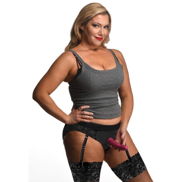Laced Seductress Crotchless Panty Harness with Garter Straps - 2XL-3XL Laced Seductress Crotchless Panty Harness with Garter Straps - 2XL-3XL