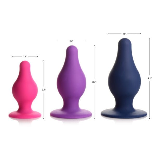 Squeezable Tapered Medium Anal Plug - Purple Squeezable Tapered Medium Anal Plug - Purple