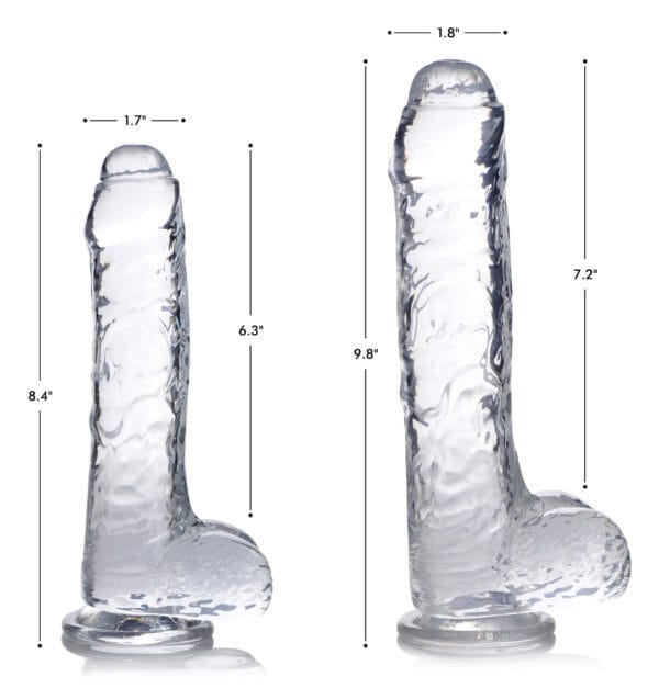 Jock C-Thru Dildo with Balls - 9 Inch Jock C-Thru Dildo with Balls - 9 Inch