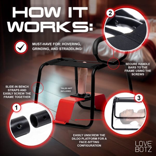 Bangin Bench EZ-Ride Sex Stool with Handles