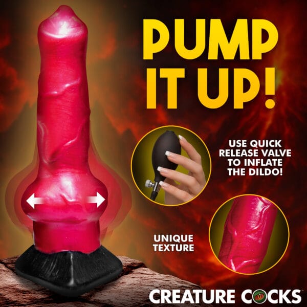 Hell Hound Inflatable Silicone Dildo Hell Hound Inflatable Silicone Dildo
