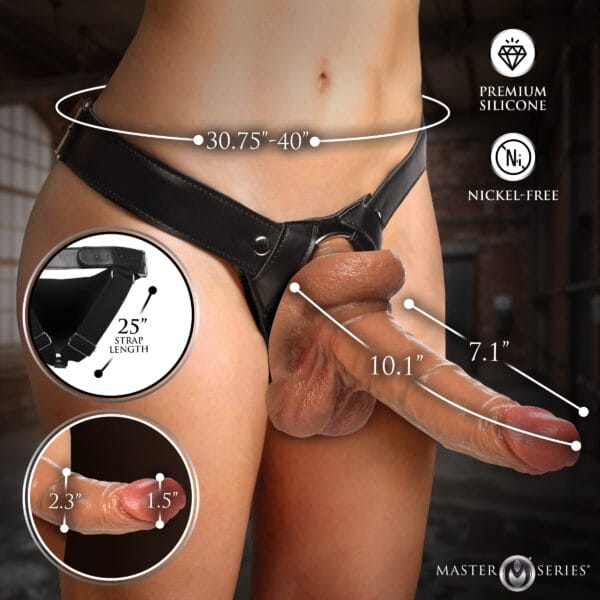 9" Silicone Dildo with Harness 9" Silicone Dildo with Harness