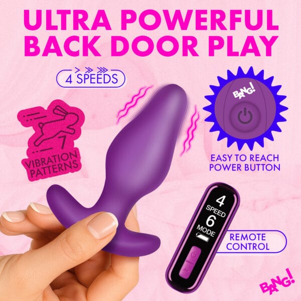 Vibrating Silicone Butt Plug with Digital Remote Vibrating Silicone Butt Plug with Digital Remote