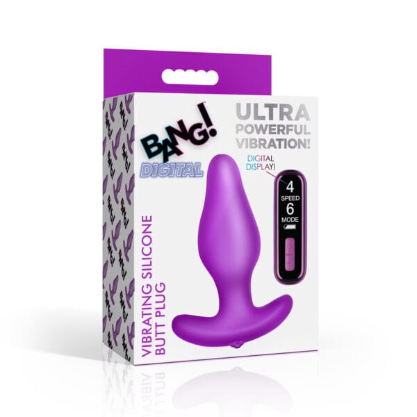 Vibrating Silicone Butt Plug with Digital Remote Vibrating Silicone Butt Plug with Digital Remote