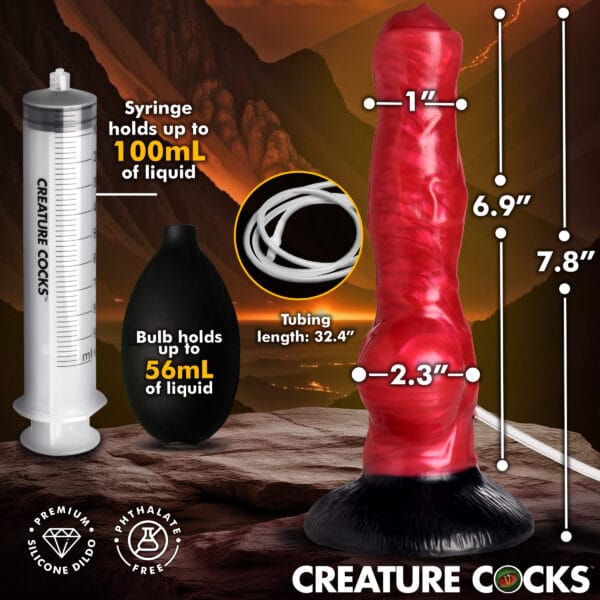 Hell Hound Squirting Silicone Dildo Hell Hound Squirting Silicone Dildo