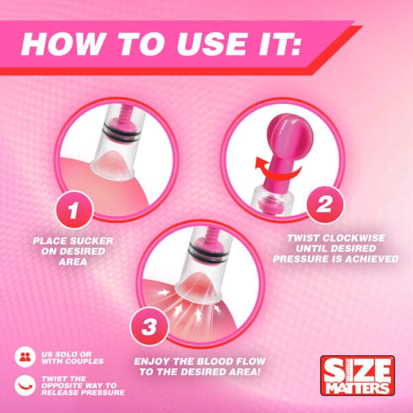 MAXtwist Clit & Nipple Triple Sucker Set - Pink MAXtwist Clit & Nipple Triple Sucker Set - Pink