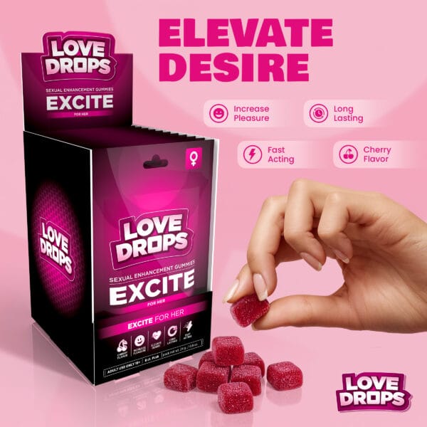 Sexual Enhancement Gummies for Her - Excite POP Display 12ct Sexual Enhancement Gummies for Her - Excite POP Display 12ct