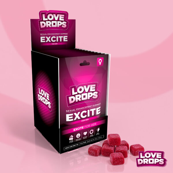 Sexual Enhancement Gummies for Her - Excite POP Display 12ct Sexual Enhancement Gummies for Her - Excite POP Display 12ct