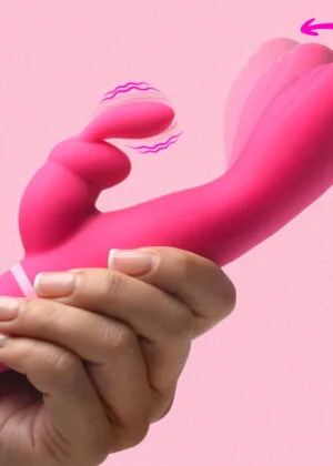 Come Hither Silicone Rabbit Vibrator - Pink