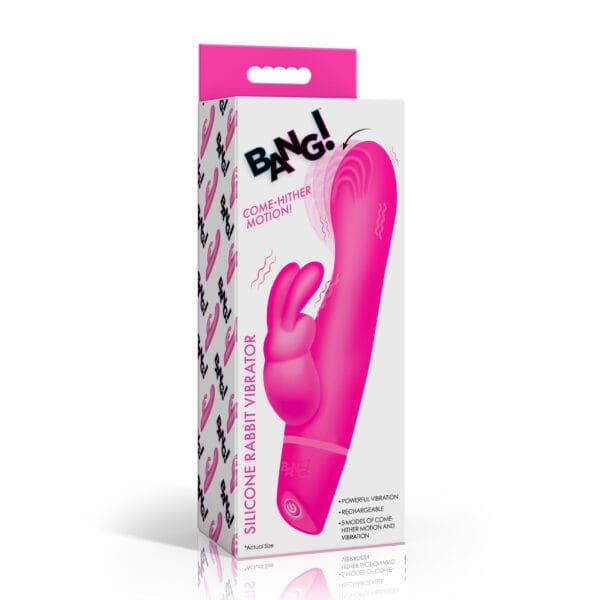 Come Hither Silicone Rabbit Vibrator - Pink Come Hither Silicone Rabbit Vibrator - Pink