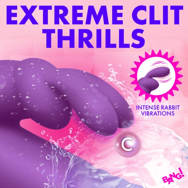 Thrusting Silicone Rabbit Vibrator - Purple Thrusting Silicone Rabbit Vibrator - Purple