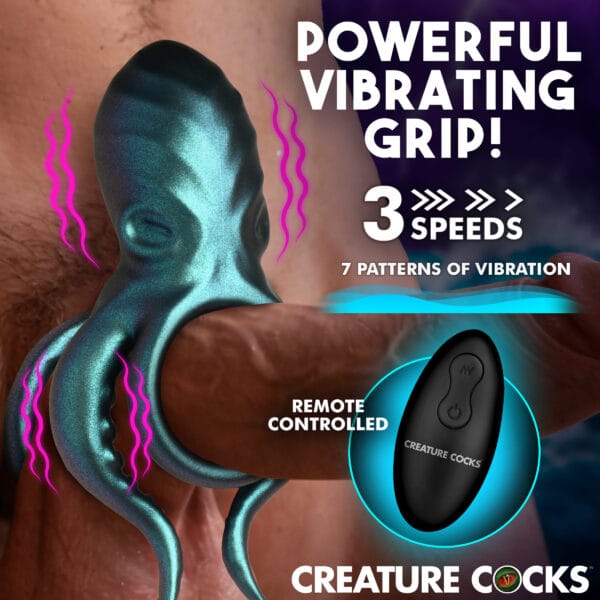 Octo Grip Vibrating Silicone Cock Ring Octo Grip Vibrating Silicone Cock Ring
