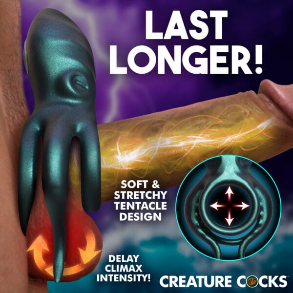 Octo Grip Vibrating Silicone Cock Ring Octo Grip Vibrating Silicone Cock Ring