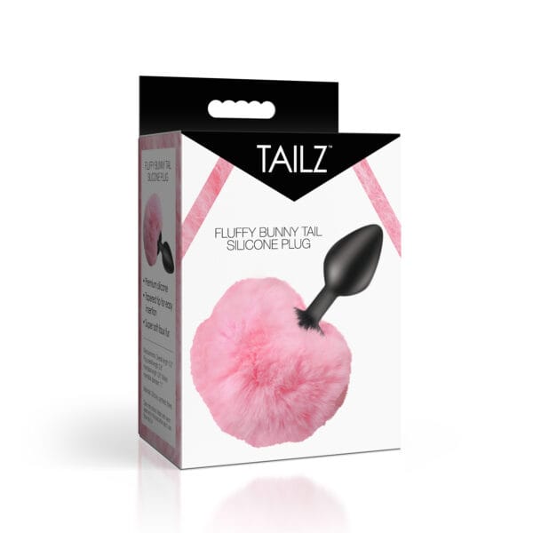 Fluffy Bunny Tail Silicone Plug - Pink Fluffy Bunny Tail Silicone Plug - Pink