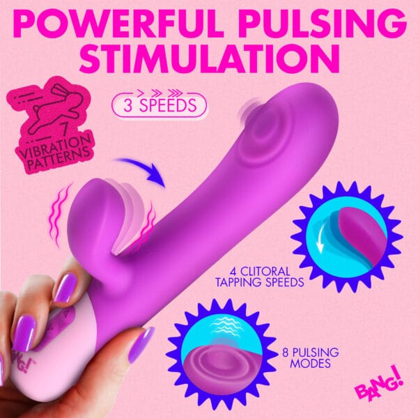 Clit Tapping Pulsing Rabbit - Purple Clit Tapping Pulsing Rabbit - Purple