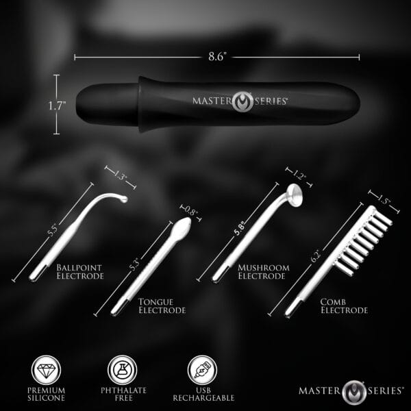 Elektrawand Rechargeable Violet Wand with Attachments - Black Elektrawand Rechargeable Violet Wand with Attachments - Black