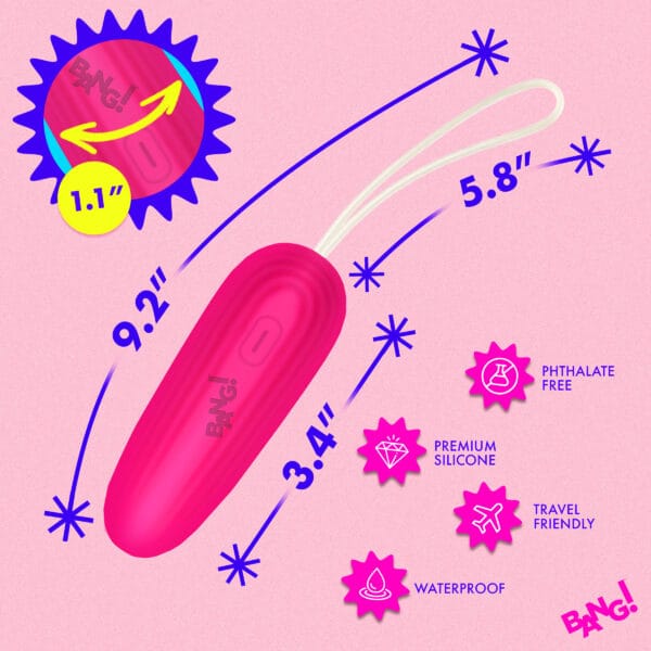 Silicone Vibrating Egg - Pink Silicone Vibrating Egg - Pink