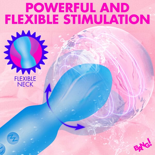 18X Vibrating Silicone Mini Wand - Blue 18X Vibrating Silicone Mini Wand - Blue