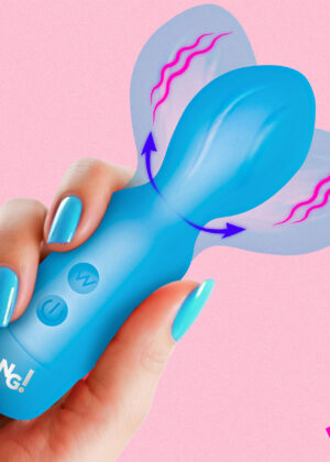 18X Vibrating Silicone Mini Wand - Blue