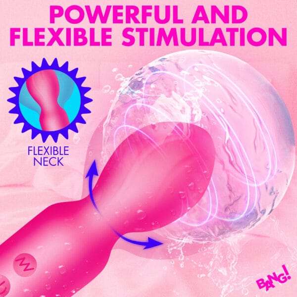 18X Vibrating Silicone Mini Wand - PInk 18X Vibrating Silicone Mini Wand - PInk