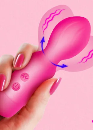 18X Vibrating Silicone Mini Wand - PInk