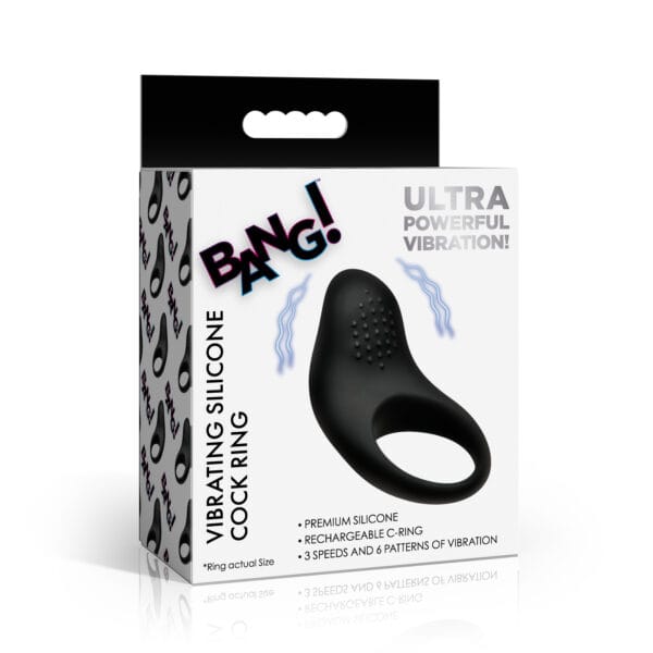 Vibrating Silicone Cock Ring - Black Vibrating Silicone Cock Ring - Black