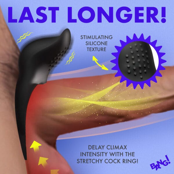 Vibrating Silicone Cock Ring - Black Vibrating Silicone Cock Ring - Black
