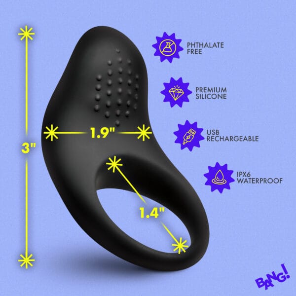 Vibrating Silicone Cock Ring - Black Vibrating Silicone Cock Ring - Black