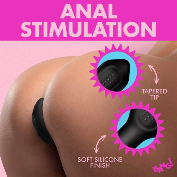 Bumpy Vibrating Silicone Butt Plug - Black Bumpy Vibrating Silicone Butt Plug - Black