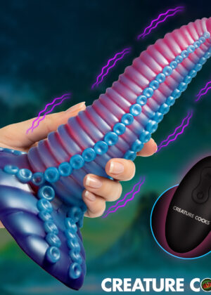 Mega-Tenta Vibrating Silicone Dildo
