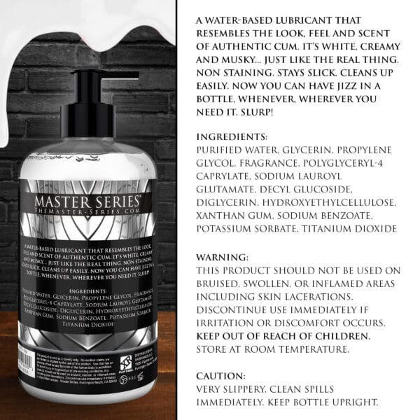 Jizz Cum-Scented Water-Based Lube 16oz Jizz Cum-Scented Water-Based Lube 16oz