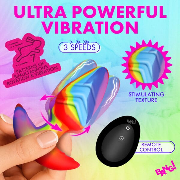 Rotating and Vibrating Silicone Butt Plug Rotating and Vibrating Silicone Butt Plug