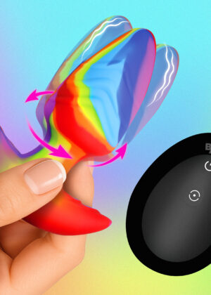 Rotating and Vibrating Silicone Butt Plug