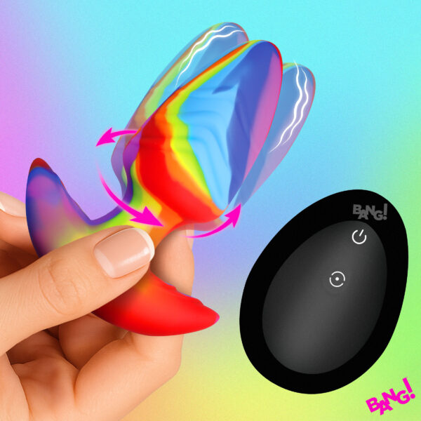 Rotating and Vibrating Silicone Butt Plug Rotating and Vibrating Silicone Butt Plug