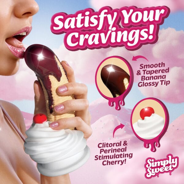 Chocolate Dipped Banana Split Premium Silicone Dildo Chocolate Dipped Banana Split Premium Silicone Dildo