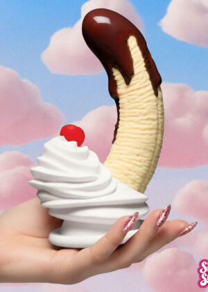 Chocolate Dipped Banana Split Premium Silicone Dildo