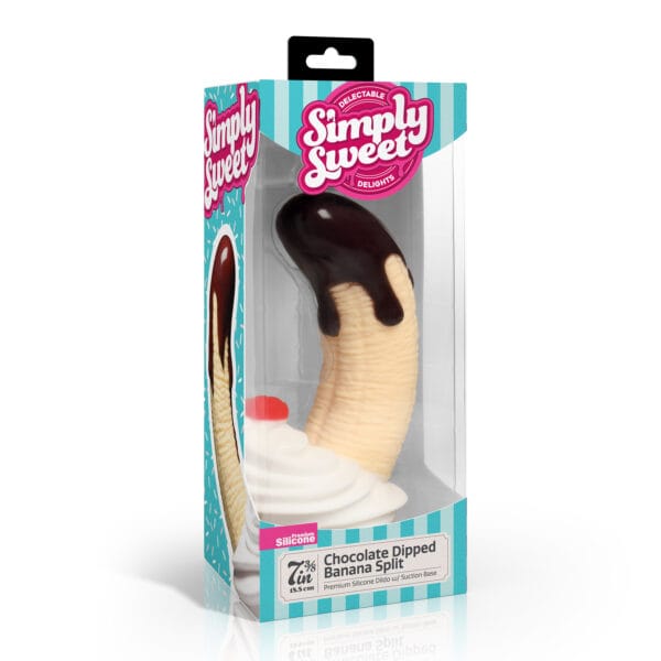 Chocolate Dipped Banana Split Premium Silicone Dildo Chocolate Dipped Banana Split Premium Silicone Dildo