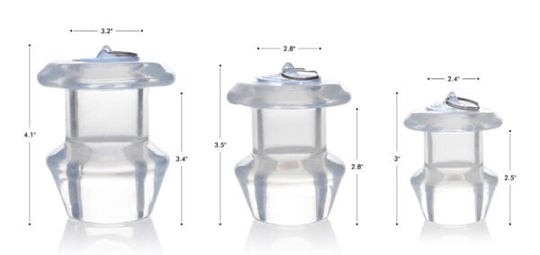 Ass Bung Clear Hollow Anal Dilator with Plug - XL