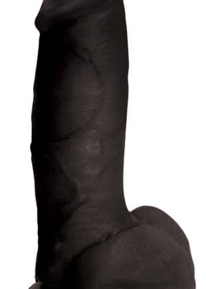 7 Inch Dildo with Balls - Black