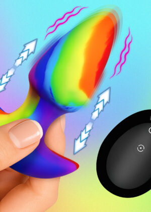 Thrusting and Vibrating Silicone Butt Plug