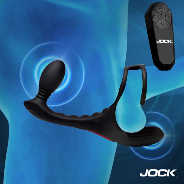 Triple Rush Vibrating C-Ring & Anal Plug w/ Remote Triple Rush Vibrating C-Ring & Anal Plug w/ Remote
