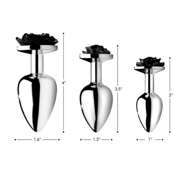 Black Rose Anal Plug- Medium Black Rose Anal Plug- Medium