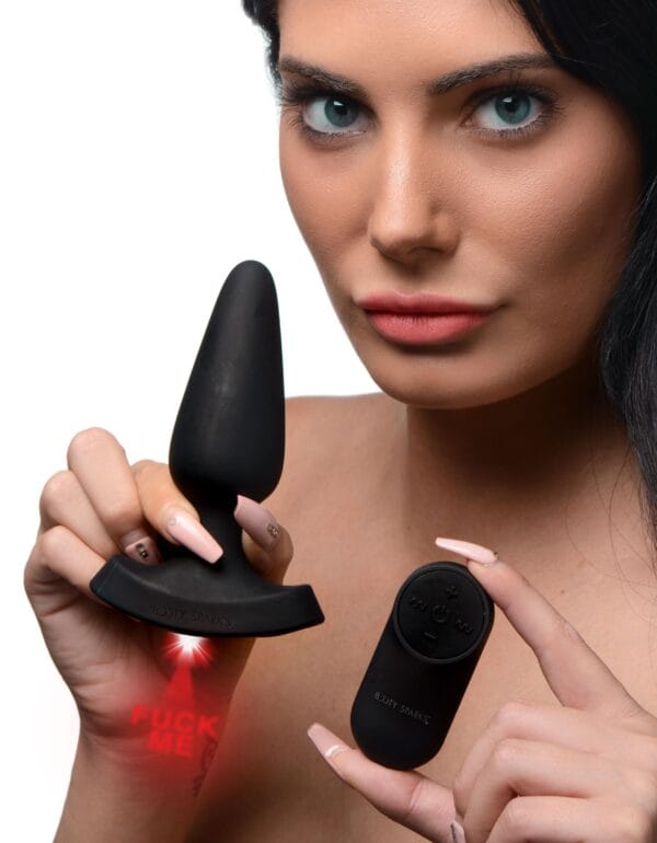 28X Laser Fuck Me Silicone Anal Plug with Remote Control - Medium 28X Laser Fuck Me Silicone Anal Plug with Remote Control - Medium