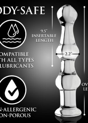 Mammoth 3 Bumps Glass Dildo