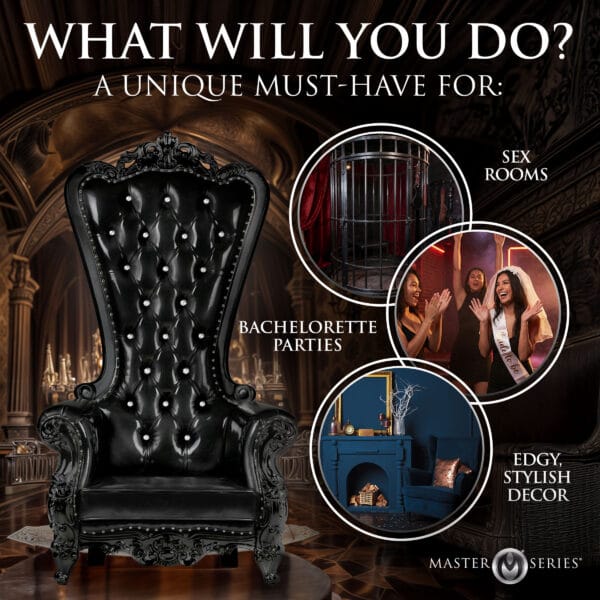 BDSM Throne Chair - Black BDSM Throne Chair - Black