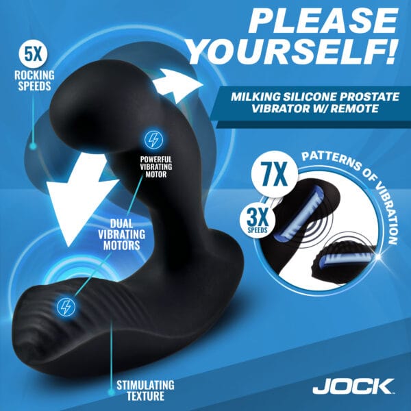 P-Force Milking Silicone Prostate Vibrator w/ Remote P-Force Milking Silicone Prostate Vibrator w/ Remote