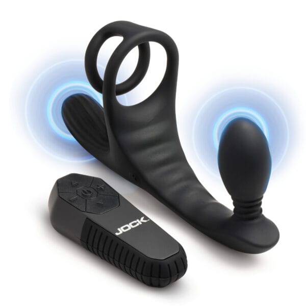Triple Rush Vibrating C-Ring & Anal Plug w/ Remote Triple Rush Vibrating C-Ring & Anal Plug w/ Remote