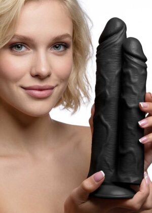 Double Stuffer 10 Inch Dildo - Black