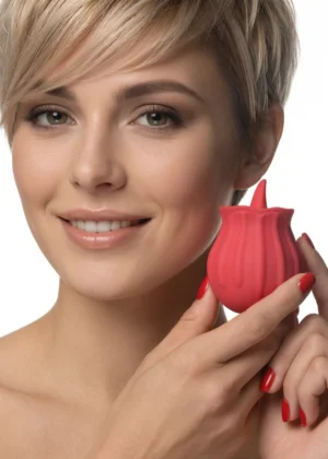 Bloomgasm Wild Violet 10X Silicone Clit Licking Stimulator - Red